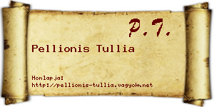 Pellionis Tullia névjegykártya